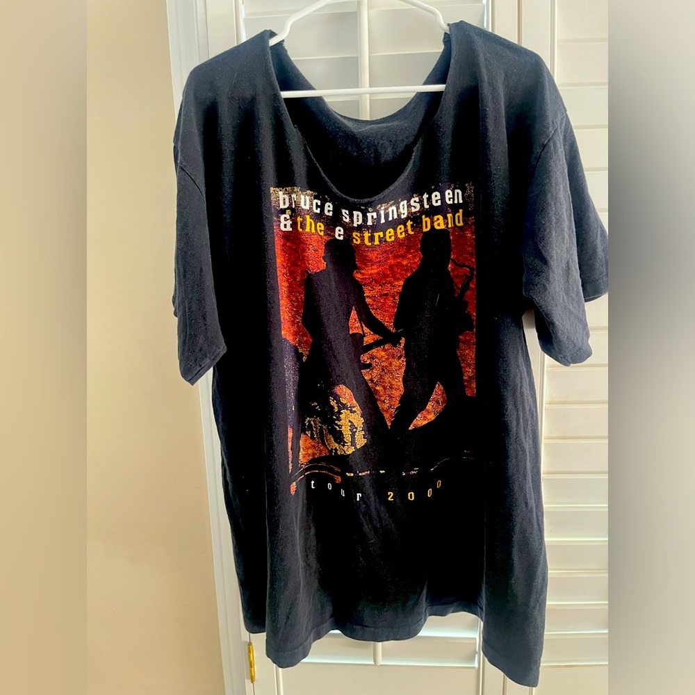 BRUCE SPRINGSTEEN Vintage 2000 Tour Tee Single Stitch Cut Neck XL